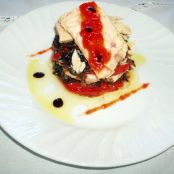 TIMBAL DE ATUN Y PIMIENTOS CON MERMELADA