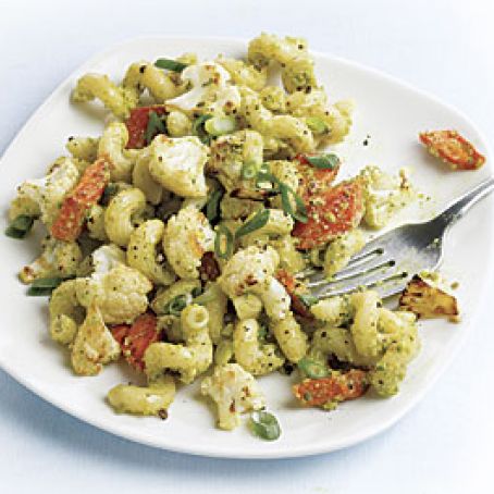 Cavatappi with Cilantro-Pistachio Pesto