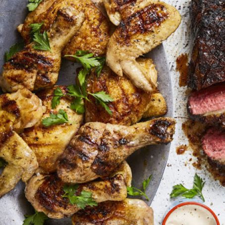 Grilled Chicken with White BBQ Sauce