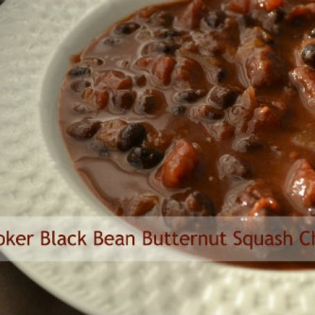 Black Bean Butternut Squash Chili in Crock pot