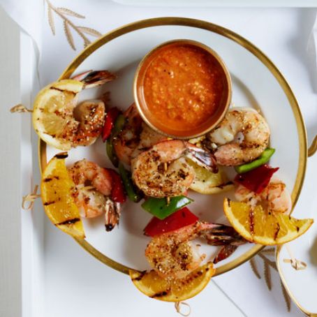 Grilled Shrimp and Citrus Skewers
