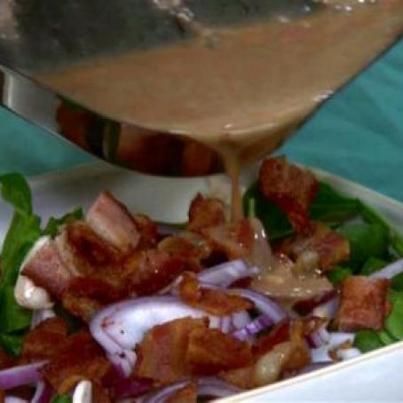 Spinach Salad with Warm Bacon Dressing