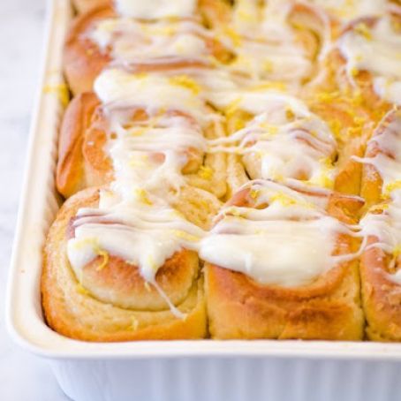 Lemon Sticky Rolls w/Lemon Cream Cheese Glaze
