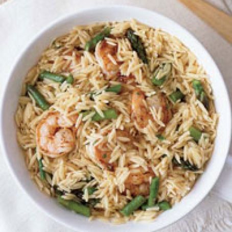 Orzo Risotto with Buttery Shrimp