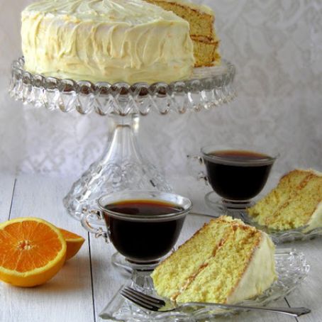 Orange Cake with Orange Cream Cheese Frosting