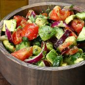 Cucumber, Tomato, and Avocado Salad