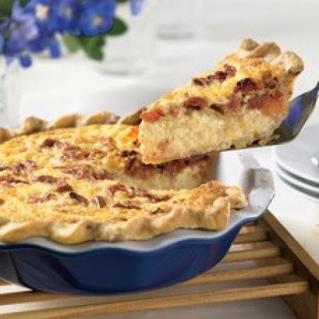 Summer Leek, Tomato and Bacon Tart