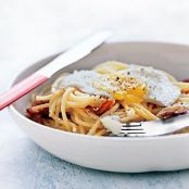 Spaghetti with Bacon and Eggs