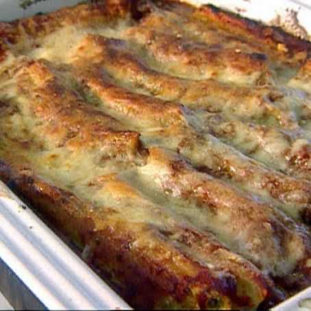 meat and cheese manicotti
