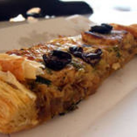 Caramelized Onion, Anchovy Tart