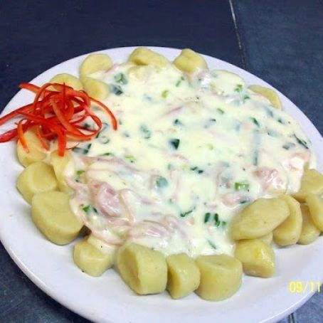 ÑOQUIS DE PAPA A LOS CUATRO QUESOS