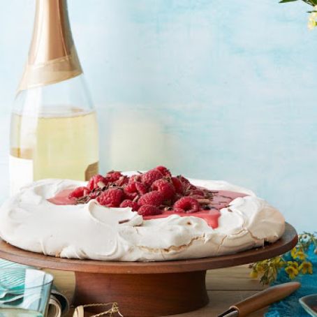 Raspberry Curd Pavlova