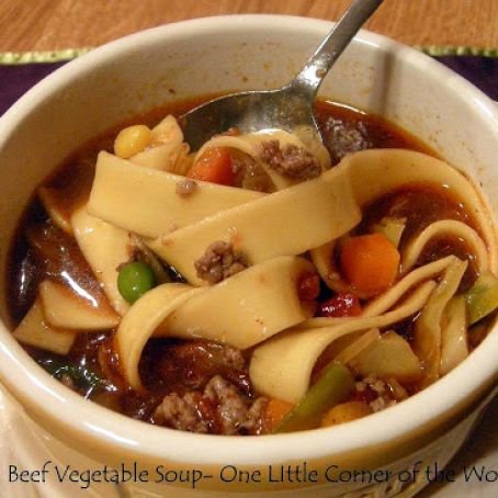 Beef Vegetable Noodle Soup