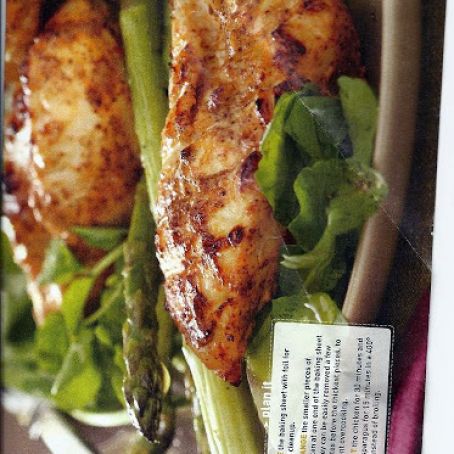 YOGURT MARINATED CHICKEN WITH ASPARAGUS & WATERCRESS