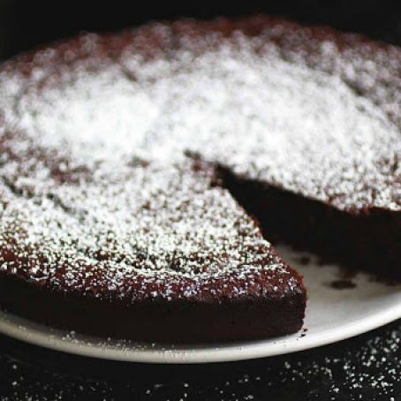 cake - brown butter flourless chocolate cake