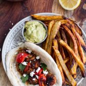 Shish Tawook (Grilled Chicken Skewers) with Roasted Garlic Avocado Mayo