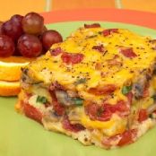 Bacon, Tomato and Cheese Strata