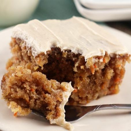 Gooey Cinnamon Carrot Poke Cake