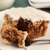 Gooey Cinnamon Carrot Poke Cake