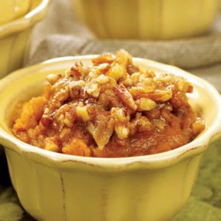 Sweet Potato Casserole with Pecan Topping (Crockpot)