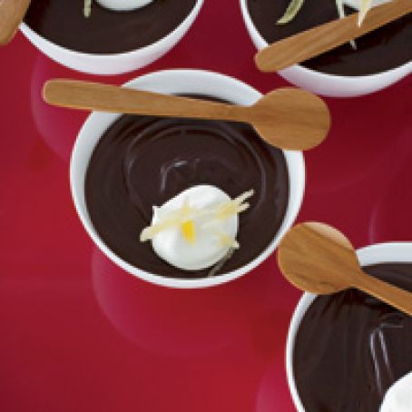 Dark-Chocolate Pudding with Candied Ginger