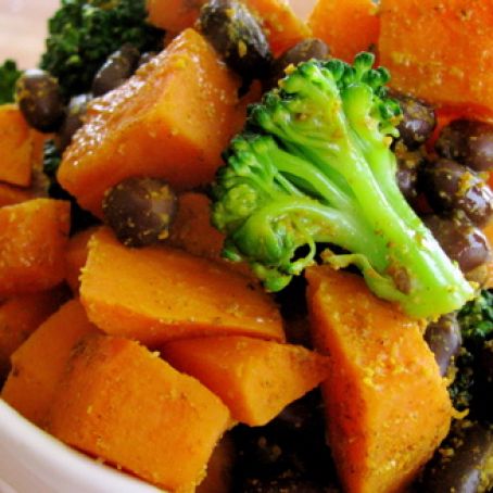 Simply Steamed Broccoli & Sweet Potato Bowl