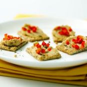 Hummus and Red Pepper Bites