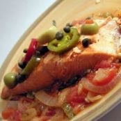 Rick Bayless' Grilled Salmon Vera Cruz with Lemon-and-Thyme-Scented Salsa