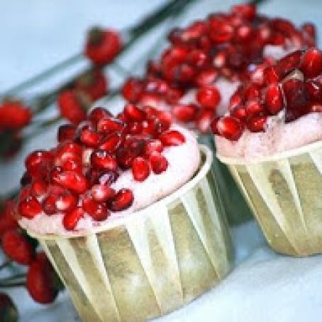 Pomegranate Green Tea Cupcakes