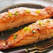 Sesame-Soy Salmon with Ginger Honey Glaze