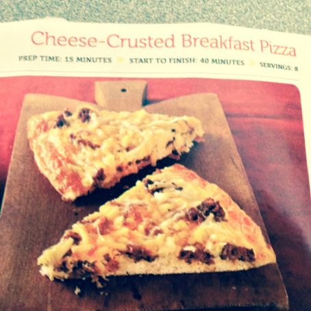 Cheese-Crusted Breakfast Pizza