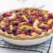 Blushing Peach Crumb Pie