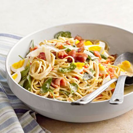 Bacon and Egg Pasta