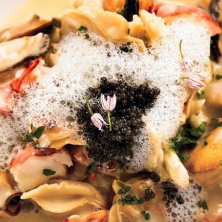 SHELLFISH w/BUTTER BROTH & HONEY EMULSION