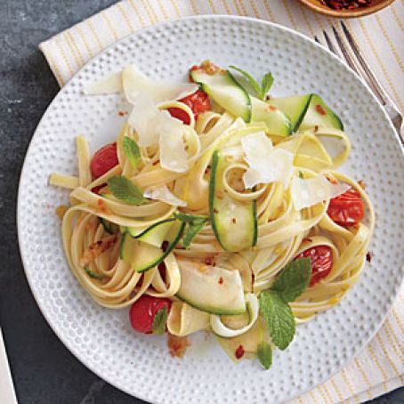 Fettuccine with Squash Ribbons