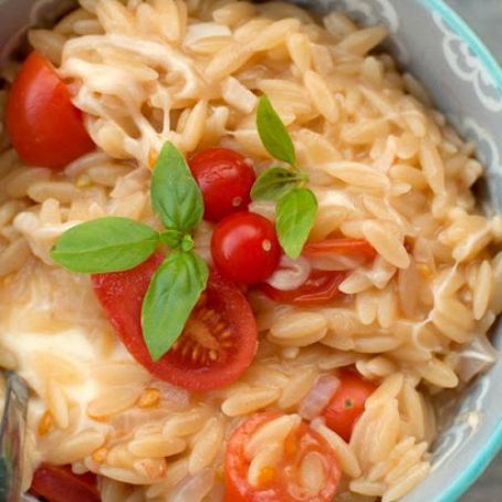 Tomato, Mozzarella & Basil Orzo