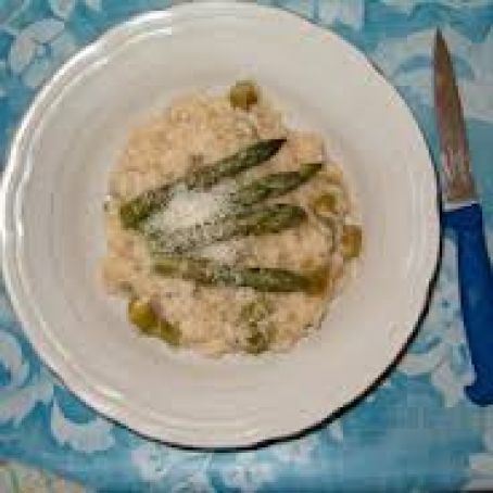 Walnut Risotto with Roasted Asparagus