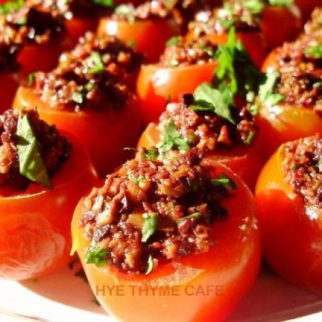 Olive Tapenade Stuffed Cherry Tomatoes