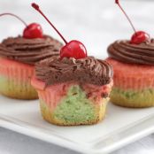 Italian Spumoni Cupcakes