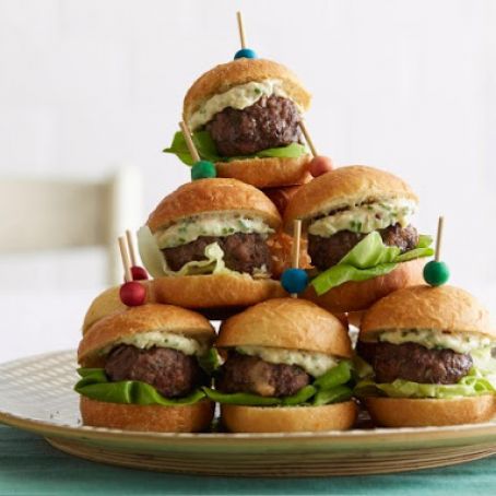 Garlicky Meatball Sliders