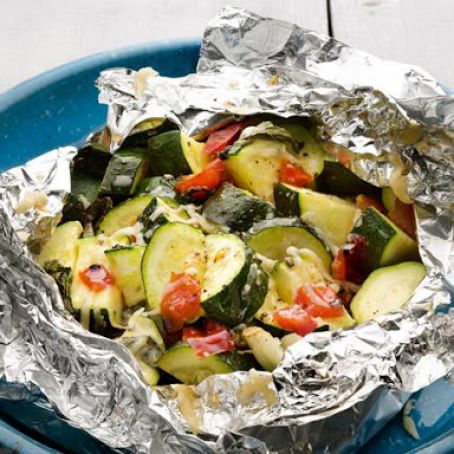 Zucchini and Tomatoes in Foil