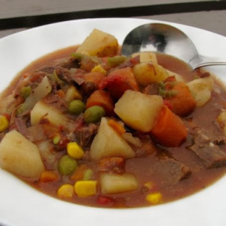 Quick Beef Vegetable Soup from Leftover Pot Roast