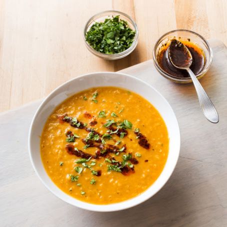 Red Lentil Soup with North African Spices