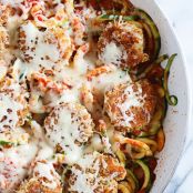 Shrimp Parmesan with zoodles - Skinnytaste