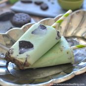 Thin Mint Ice Cream Popsicles