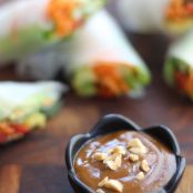 Spring Rolls with Coconut Peanut Sauce