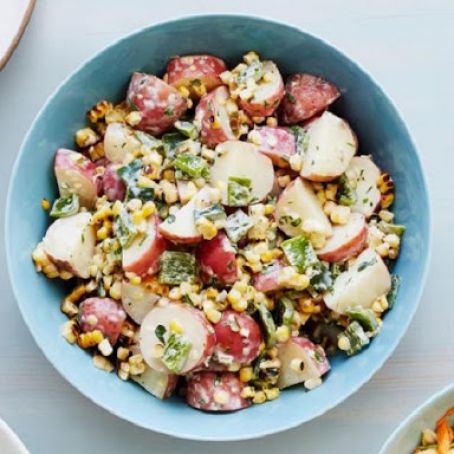 Corn-Poblano Potato Salad