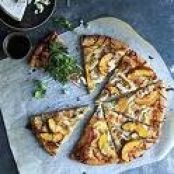 Peach and Gorgonzola Chicken Pizza