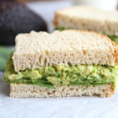 Hummus (+chickpea?) Avocado Sandwich