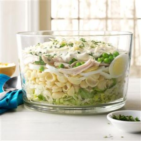 Make Ahead Hearty Six Layer Salad